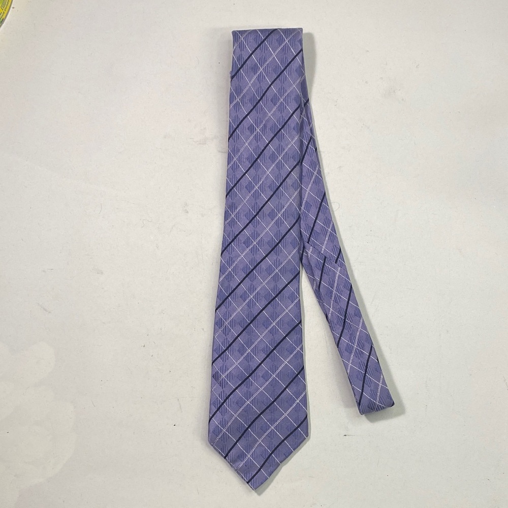 Geoffrey Beene Lavender Plaid Men's Tie